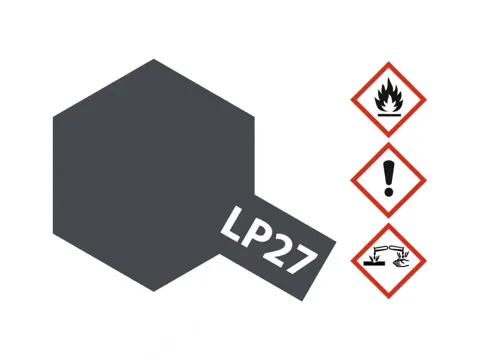 Skleněná lahvička lakové barvy Tamiya LP-27 German Gray, německá šedá, 10 ml