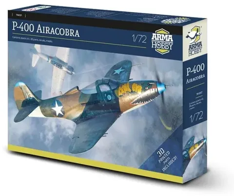 Krabice plastikové stavebnice Arma Hobby 70057 P-400 Airacobra v měřítku 1/72
