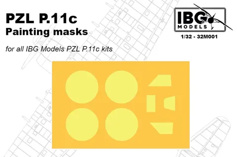 Maskovací sada IBG Models 32M001 pro PZL P.11c v měřítku 1/32