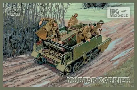 Plastiková stavebnice IBG Models 72025 Universal Carrier Mk.II minometný nosič v měřítku 1/72