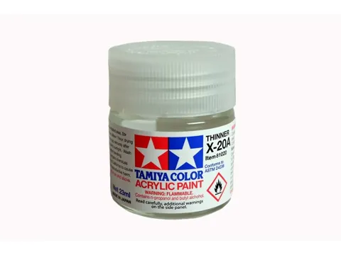 Lahvička ředidla Tamiya 81020 X-20A Thinner 23 ml pro akrylové barvy Tamiya Color