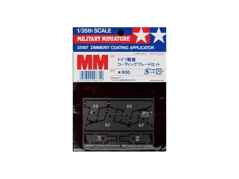 Tamiya 35187 Zimmerit Coating Applicator – sada čtyř fotoleptaných hřebenů pro měřítko 1/35