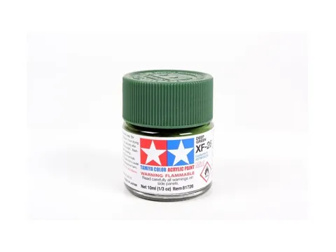 Lahvička matné akrylové barvy Tamiya Acrylic Mini XF-26 Deep Green 10 ml