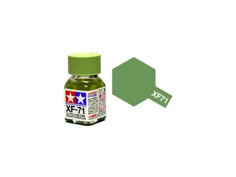 Skleněná lahvička emailové barvy Tamiya Enamel XF-71 Cockpit Green IJN, 10 ml
