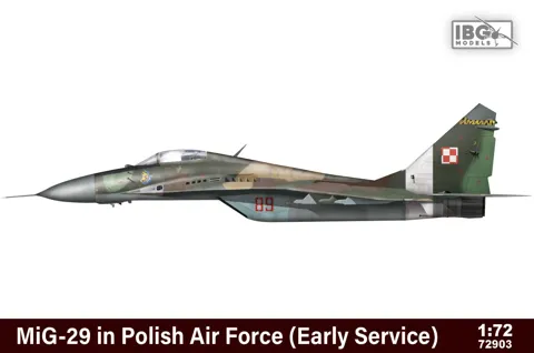 Krabice stavebnice IBG Models 72903 MiG-29 v polském letectvu v měřítku 1/72