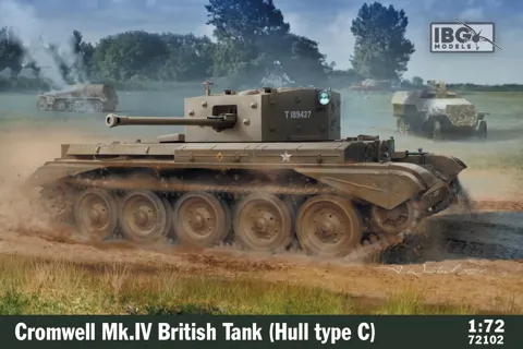 Krabice plastikové stavebnice IBG Models 72102 Cromwell Mk.IV britský tank 1/72