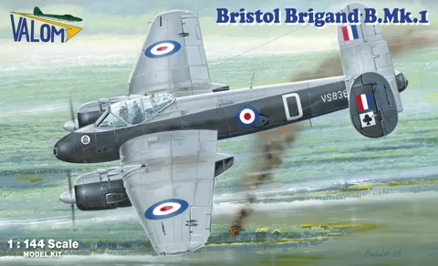 Krabice plastikové stavebnice Valom 1/144 Bristol Brigand B.Mk.1