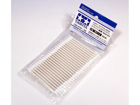 Balení modelářských vatových tyčinek Tamiya 87107 Craft Cotton Swab trojúhelníkových, 50 ks
