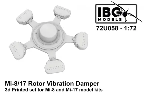 Doplňková sada IBG Models 72U058 tlumiče vibrací rotoru Mi-17 v měřítku 1/72