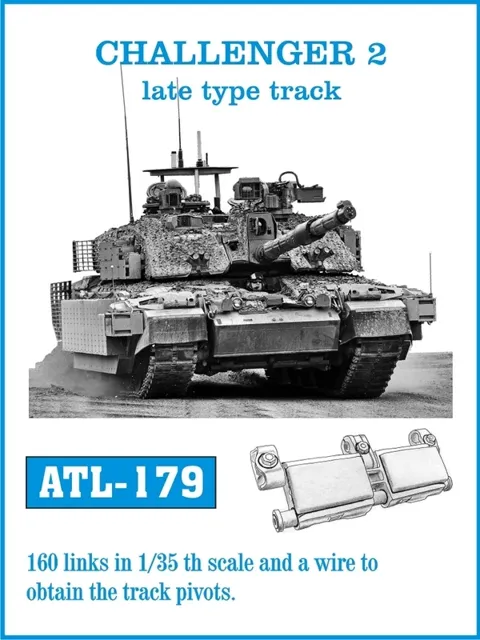 Kovové pásy Friul Model ATL-179 pro Challenger 2 pozdní typ v měřítku 1/35