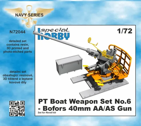 Resinová sada CMK N72044 – 40mm dělo Bofors AA/AS pro PT Boat v měřítku 1/72