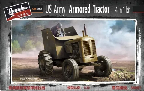 Krabice plastikové stavebnice Thunder Model TM35007 obrněný traktor US Army v měřítku 1/35