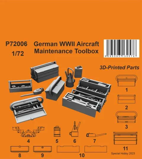 Resinový doplněk CMK P72006 bedna s nářadím pro německá letadla v měřítku 1/72