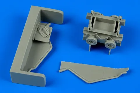 Resinový doplněk Aires 480064 nakládací vozík na torpéda US Navy v měřítku 1/48