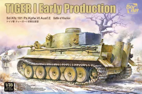 Stavebnice Border Model BT034 Tiger I rané produkce, bitva u Charkova, měřítko 1/35