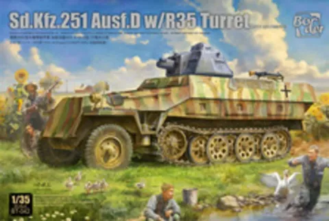 Krabice stavebnice Border Model BT042 Sd.Kfz.251 Ausf.D s věží R35 v měřítku 1/35