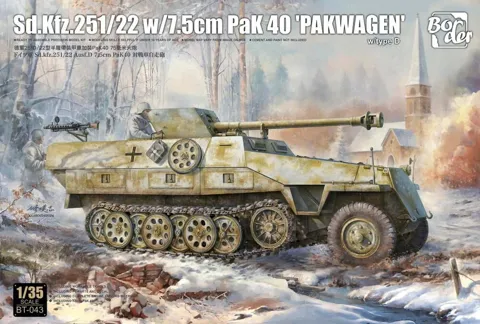Krabice stavebnice Border Model BT043 Sd.Kfz.251/22 Ausf.D Pakwagen v měřítku 1/35