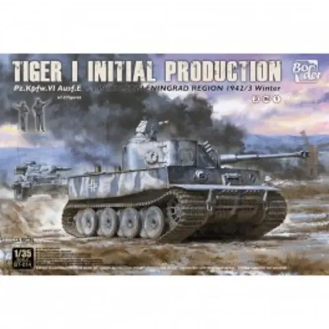 Krabice stavebnice Border Model BT014 Tiger I počáteční výroba 3v1 v měřítku 1/35