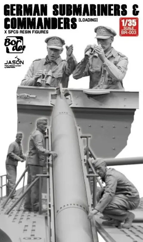 Sada 5 figurek Border Model BR003 němečtí ponorkáři a velitelé v měřítku 1/35