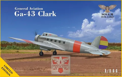 Krabice plastikové stavebnice Sova-M SVM-14022 GA-43 Clark v měřítku 1/144