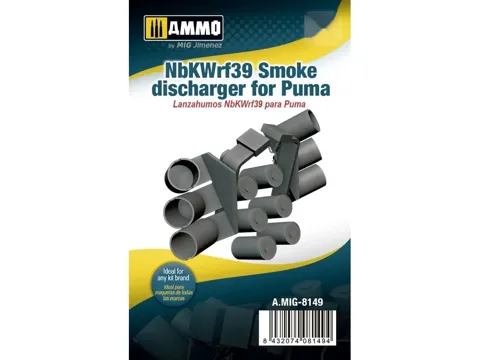 Detailní sada AMMO Mig AMIG8149 NbKWrf 39 kouřové granátomety pro Puma v měřítku 1/35