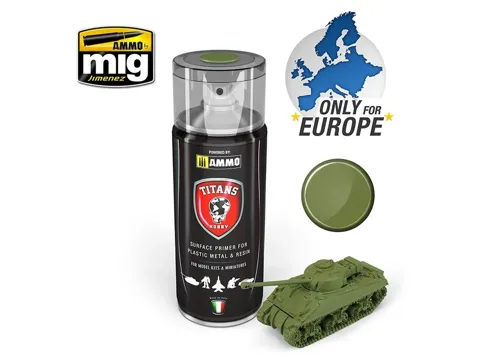 Sprej TITANS HOBBY TTH108 Matt Primer vojenská zelená 400 ml