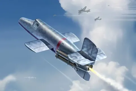 Krabice plastikové stavebnice Brengun BRP72001 Bachem Ba 349A Natter v měřítku 1/72