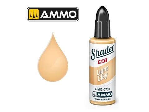 Lahvička AMMO Mig A.MIG-0730 MATT SHADER světlá hlína (Light Clay) 10 ml