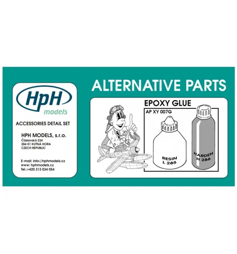 Dvousložkové epoxidové lepidlo HPH Models APXY007G – pryskyřice RESIN L285 a tvrdidlo HARDEN H286