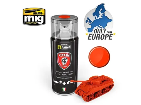 Sprej Titans Hobby TTH105 matný primer královská červená Royal Red 400 ml