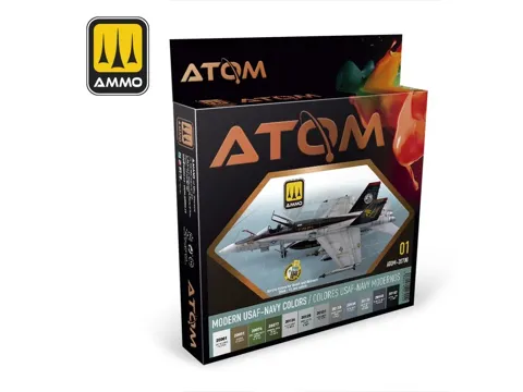 Tematická sada akrylových barev AMMO Mig ATOM 20700 Modern USAF-NAVY Colors