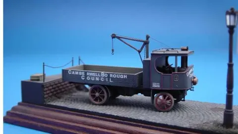 Multimediální stavebnice Hauler HLR87041 Sentinel parní nákladní automobil s jeřábem v měřítku 1/87