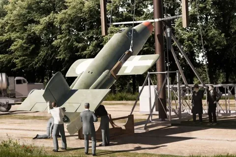 Krabice stavebnice Brengun BRP144002 Bachem Ba 349 M52-M58 v měřítku 1/144, dva modely