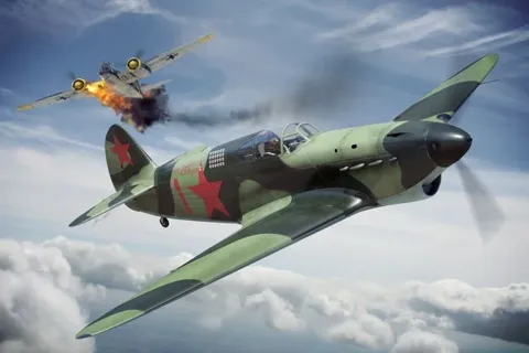 Krabice plastikové stavebnice Brengun BRP72041 Yak-1 Aces v měřítku 1/72