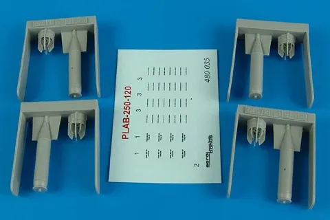 Doplněk Aires 480035 PLAB-250-120 sovětské protiponorkové pumy v měřítku 1/48
