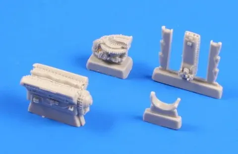 Resinová sada CMK 4288 Merlin Mk.66 – britský letecký motor v měřítku 1/48