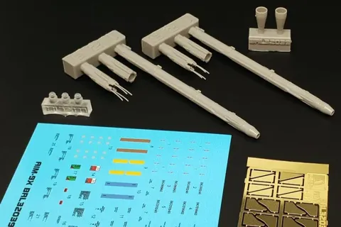 Resinové rakety Brengun BRL32039 AIM-9X Sidewinder v měřítku 1/32, dva odlitky