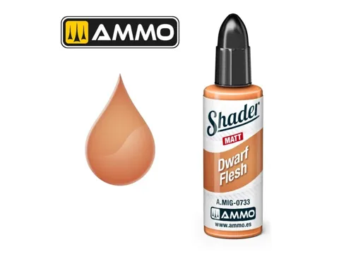 Lahvička AMMO Mig A.MIG-0733 Matt Shader trpasličí tělová (Dwarf Flesh) 10 ml