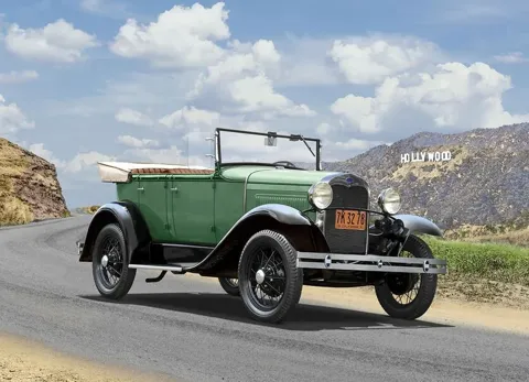 Krabice plastikové stavebnice ICM 24051 Model A Standard Phaeton 1/24, americký osobní automobil