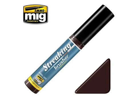 Lahvička enamelového efektu AMMO Mig A.MIG-1252 Streakingbrusher Red Brown 10 ml