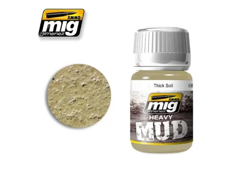 Kelímek enamelové textury AMMO Mig 1701 Heavy Mud Thick Soil 35 ml pro bláto a zeminu