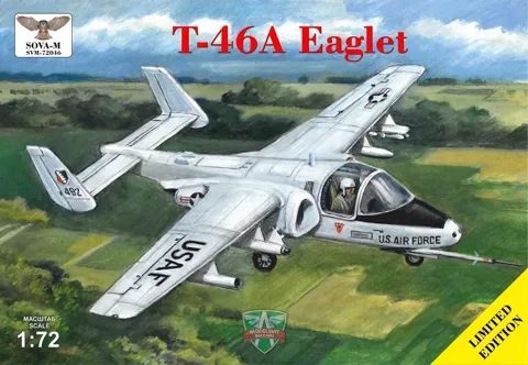 Stavebnice Sova-M SVM-72046 Fairchild T-46A Eaglet v měřítku 1/72, plastikový model letadla