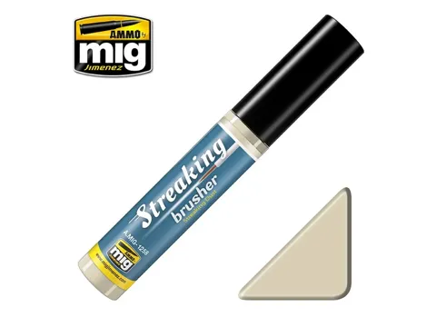 Lahvička enamelového efektu AMMO Mig A.MIG-1258 Streakingbrusher Streaking Dust 10 ml se štětcem