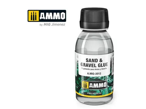 Lahvička lepidla AMMO Mig A.MIG-2012 Sand & Gravel Glue na písek a kamínky, 100 ml