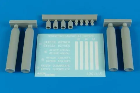 Aires 320018 stlačené kyslíkové lahve v měřítku 1/32, doplněk pro diorámata