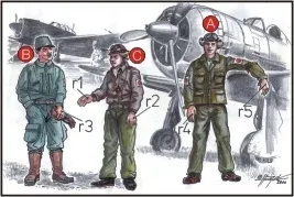 Resinové figurky CMK F72042 japonští piloti a mechanici v měřítku 1/72