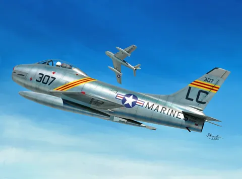 Krabice stavebnice Sword SW72138 FJ-2 Fury U.S. Navy a Marines v měřítku 1/72