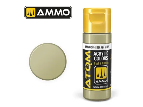 Lahvička akrylové barvy AMMO Mig ATOM Color 20141 IJN popelavá šedá 20 ml