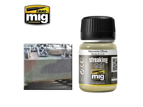 Lahvička enamelového efektu AMMO Mig A.MIG-1208 Streaking Rainmarks Effects 35 ml