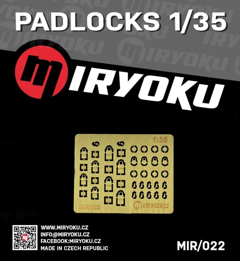 Fotoleptaný plát Miryoku MIR-022 visací zámky v měřítku 1/35